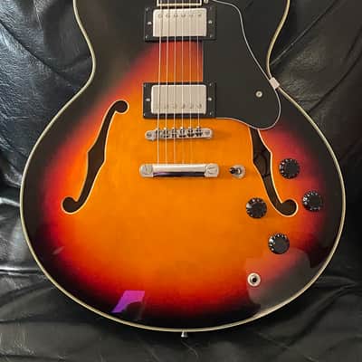 Firefly FF-338 2010's ES-335 Style Tobacco Burst with Upgraded Epiphone Pickups and Electronics image 3