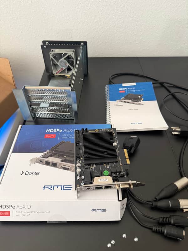 RME HDSPe AoX-D 512-channel PCIe Card with Dante & MADI 2020s - Grey image 1
