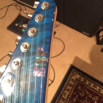ESP Custom Shop 7 String Snapper Blue Burst image 8