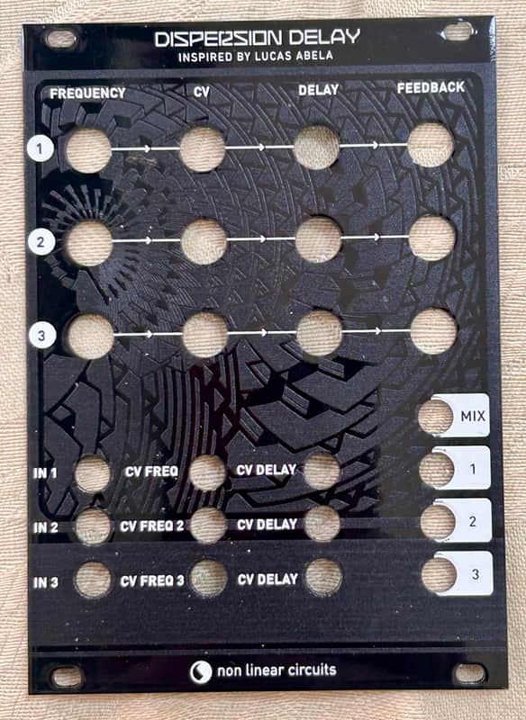 Nonlinearcircuits Dispersion Delay PANEL ONLY - Black Magpie Bild 1