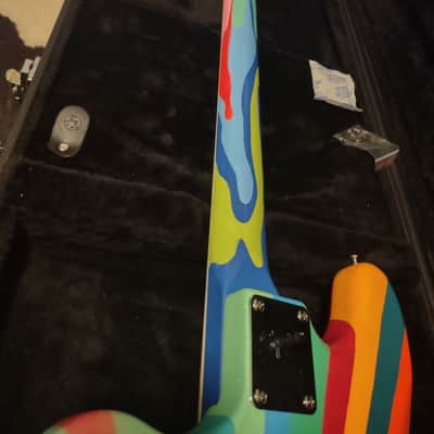 FENDER Squier Classic Vibe 1960's RI BASS VI PSYCHEDELIC CREAM/Jack Bruce ~THE FOOL~CUSTOM PSYCHEDELIC PAINT JOB & Case image 10