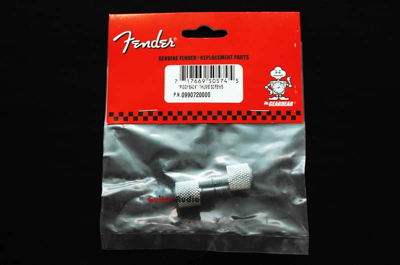 Genuine Fender Chrome Piggyback Amplifier Amp Thumb Screws Knobs - Package of 2 image 1