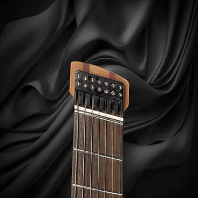 EART GW-7F, 7 String Headless Shape Guitar, Roasted Ash Solid Body, 24F Rounded Ends Jumbo Stainless Steel image 7