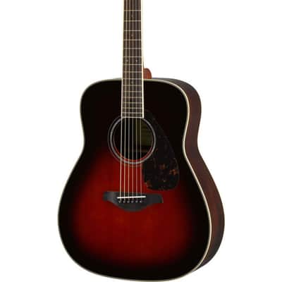 Yamaha FG830 TBSTOBACCO SUNBURST FOLK GUTIAR SOLID TOP ROSEWOOD B/S image 2