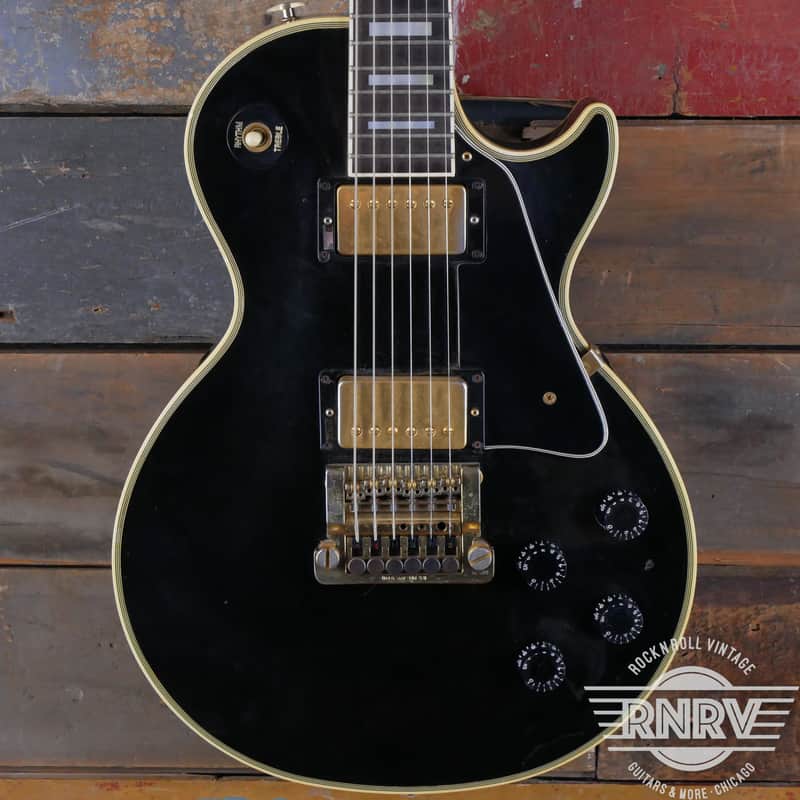 1984 -Gibson Les Paul Custom Ebony with factory Kahler Trem image 1