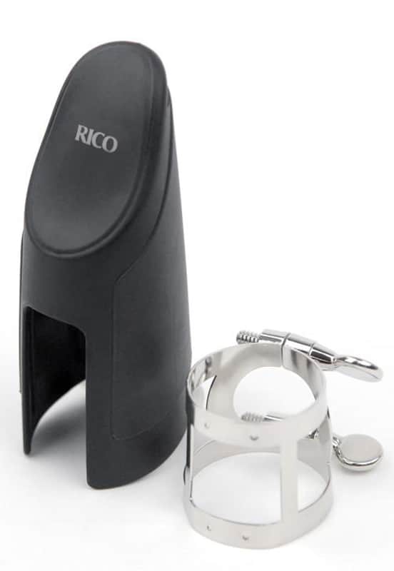 Rico Ligature & Cap, Bb Clarinet, Nickel Plated image 1