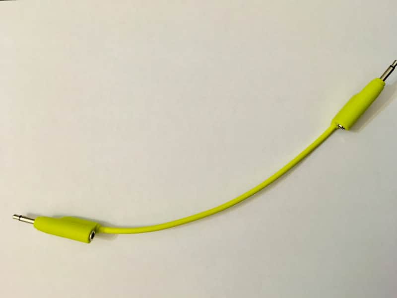 Stacking patch cable for Eurorack Yellow 15cm image 1