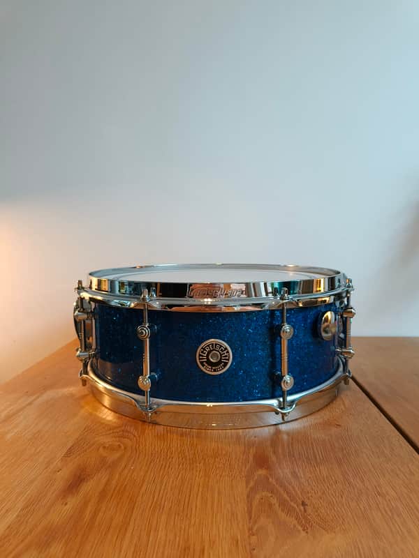 Limited Edition Gretsch Mike Johnston 5.5x14" Brooklyn Standard Snare Drum in Blue Glass image 1