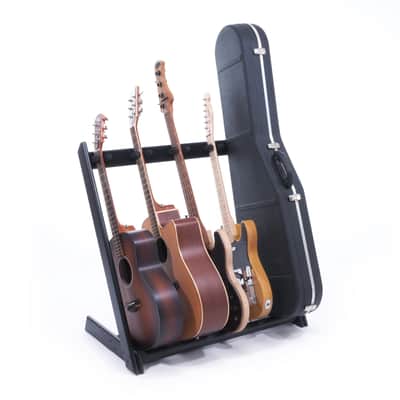 Ruach GR-2 Customisable 5 Way Guitar Rack and Holder for Guitars and Cases - Black image 4