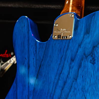 Fender CS American Custom Tele NOS 1-P R3AF MN SBT 2025 - Sapphire Blue Transparent image 5