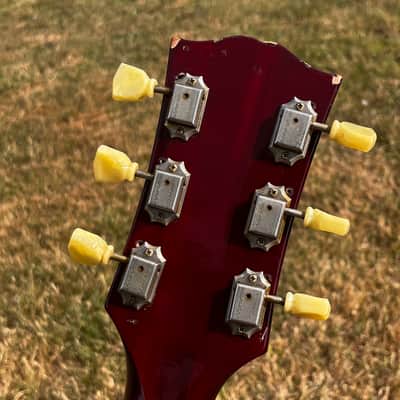 VIDEO ... 1977 Greco SG-400T ... Catalogue CUSTOM ORDER … BIGSBY STRING-TROUGH + Maxon U-1000 PAF "Burst" REPLICA / Clone Humbuckers ... Made in Japan Lawsuit Era + GIGBAG image 9