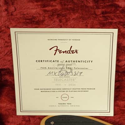 Fender -  75th Anniversary Vintera Road Worn 1951 Telecaster - Electric Guitar w/ Maple Fingerboard - Butterscotch Blonde - w/ Hardshell Case image 13
