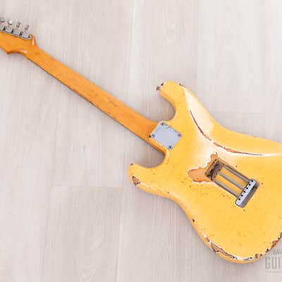 1960 Fender Stratocaster Partscaster w/ Olympic White Heavy Relic Body, Don Mare Super Sports Pickups, Case image 12