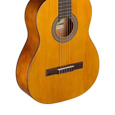 STAGG 4/4 Natural Wood Finish Classical Guitar With Linden Top Full Size W Nylon Strings image 1