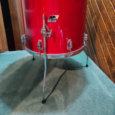Ludwig Rockers Era 16x16 Floor Tom 1980's - Red Wrap image 1