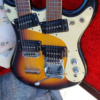 Mosrite Joe Maphis Double Neck 1960s  Sunburst image 4