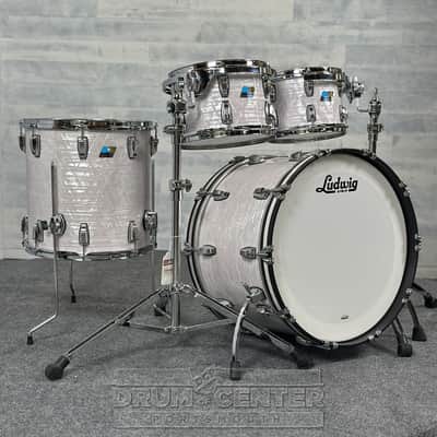 Ludwig Classic Maple "Super 70s"  4pc Drum Set 22/10/12/16 70s White Marine Pearl - DCP Exclusive!