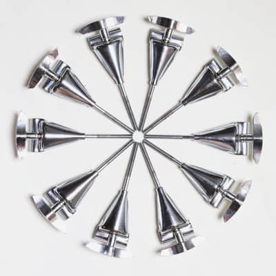 (10) Slingerland Bass Drum Tension Rods & Claws, Original Washers, NEAR MINT CONDITION - 1960's-70's / INSPECTED & TESTED image 1