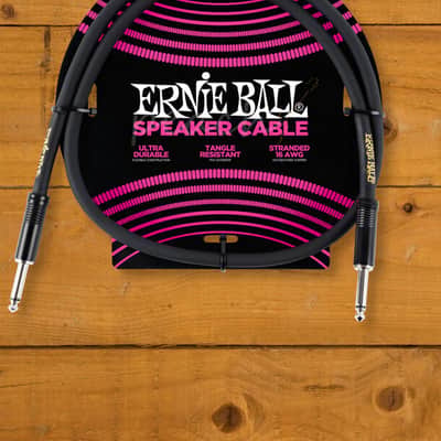 Ernie Ball Classic Speaker Cable Straight/Straight 3ft - Black image 1