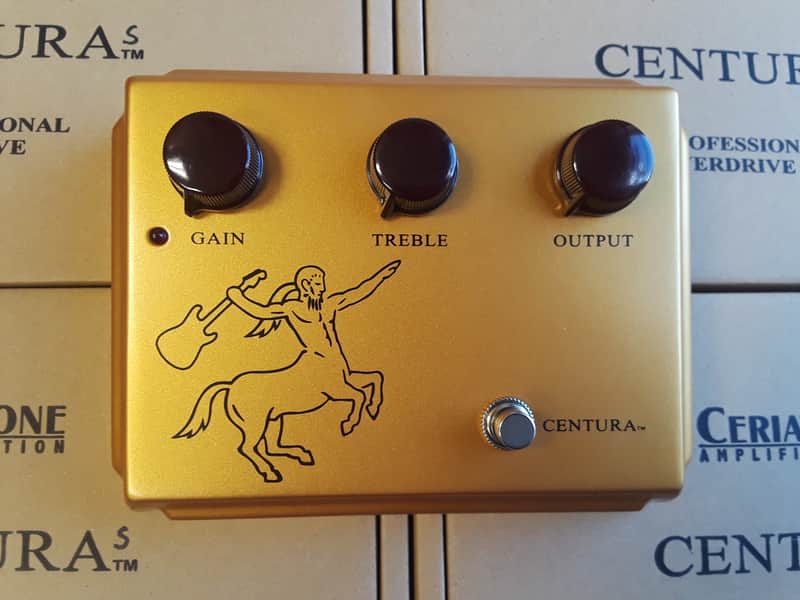 Ceriatone Centura 1:1 Klon Professional Overdrive (w/Horsie) Matte Gold  FRESH STOCK image 1
