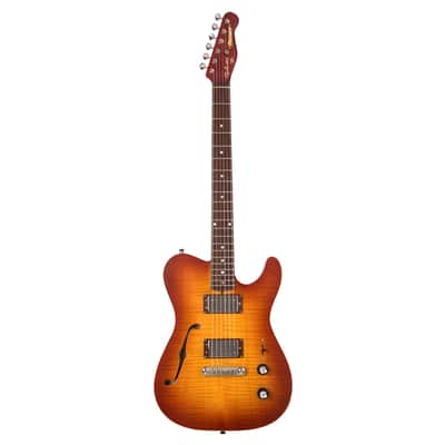 2013 Fibenare Guitars Roadmaster '56 Custom Thinline Flame Maple / Korina - Faded Cherry Sunburst - FEATHERWEIGHT Custom Boutique Electric - USED! image 7