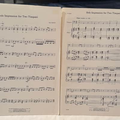 Solo Impression For Two Timpani by Vic Firth - Vintage Carl Fischer Score image 3