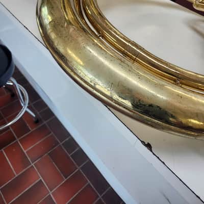 Very Good Used Yamaha YSH-411 Brass Sousaphone with Case and Mouthpiece image 3