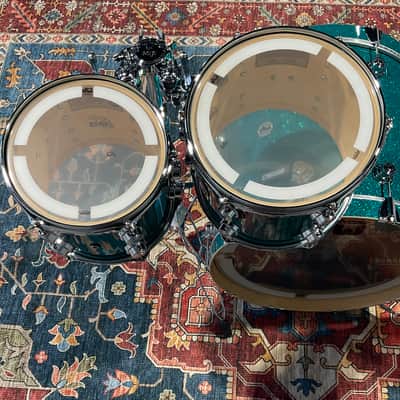 DW Collector's Series 4-Piece Shell Pack 10", 12", 16" 22" Drum Kit, Teal Glass image 12