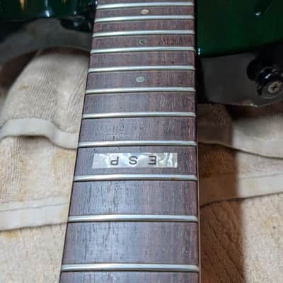 ESP The Eclipse Electric Guitar Japan Vintage Late 80s Early 90s Trans Emerald Green W/OHSC image 14