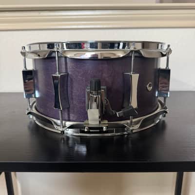 Pork Pie USA Custom 6x12 Snare Drum - 2003 - Purple Satin Finish image 3
