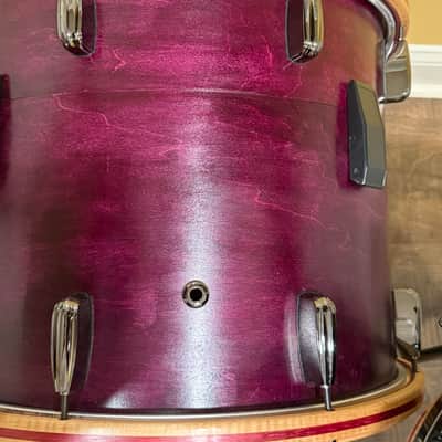 Unbranded Custom built partial nesting 2020 - "Purple Heart" eggplant stain, satin polyurethane and and hand rubbed wax finish image 9