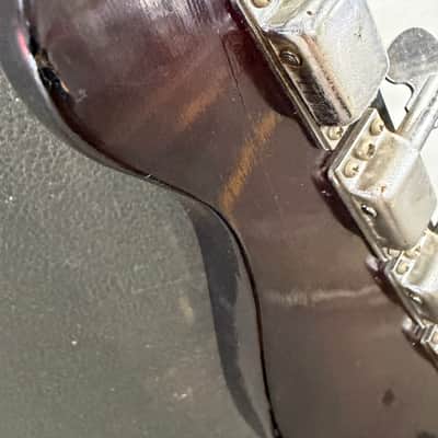 Vintage RARE MIJ Teisco Kingston Model 670 Bass w EZ-Pak Hard Case 1964 Japan - Sunburst image 13