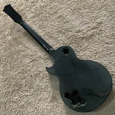 Black Les Paul LP Style Guitar Body with Maple Neck, Rosewood Fretboard image 8