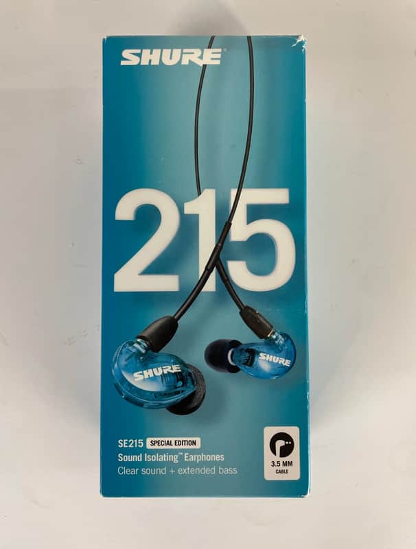 Shure SE215 Single Driver In-Ear Monitors, Special Edition Blue image 1