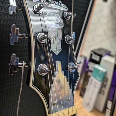 D'Angelico Premier SS Semi-Hollow Single Cutaway with Stop-Bar Tailpiece, Ovangkol Fretboard 2020 - 2022 - Black Flake image 7