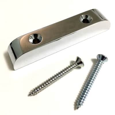 Precision Bass Thumb Rest Chrome with Screws Made In Germany Open Package image 1
