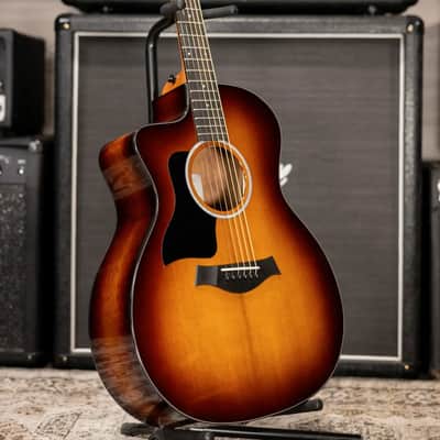 Taylor 214ce-K SB Plus Left-Handed Grand Auditorium Acoustic/Electric Guitar - Sunburst with Aerocase - Factory Demo image 14