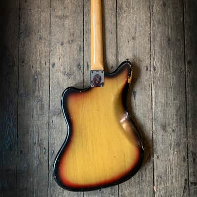 1969 Fender Jazzmaster in Sunburst finish and hard shell case image 4
