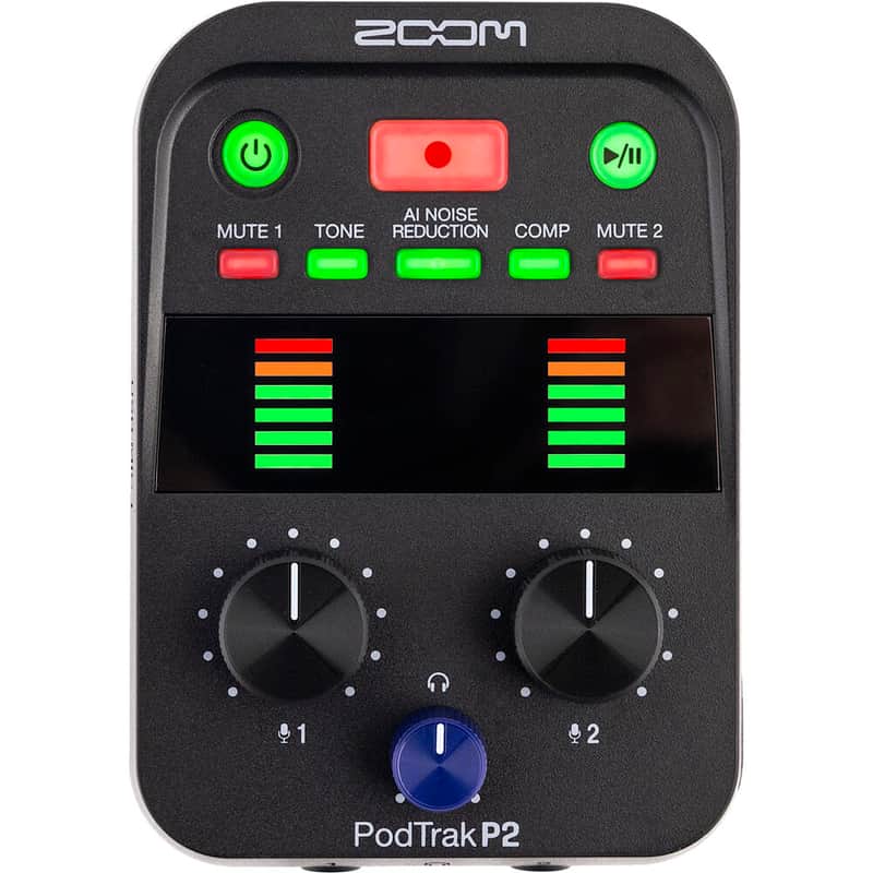 Zoom PodTrak P2  Dual USB Mic Recorder image 1