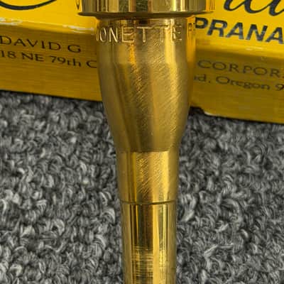 Monette Prana B14S6 Medium Deep Cup 24k Gold Plated Trumpet Mouthpiece image 2