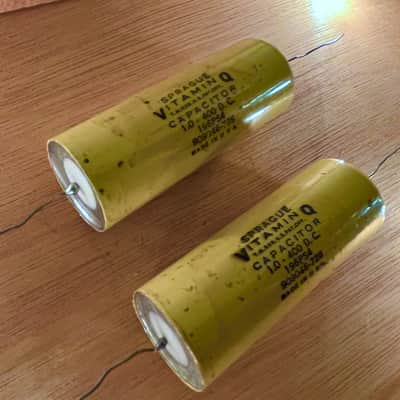 Sprague 1uF 400V Vitamin Q Matched Pair (For Tube Amps, Speaker Crossover, Hi-Fi) image 2