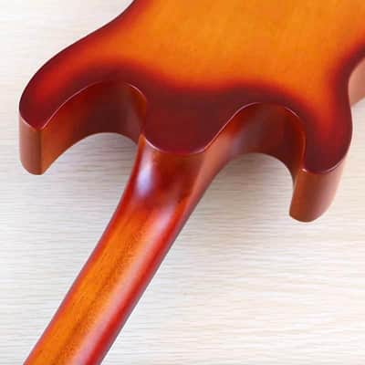 Custom 26 Inch Electric Ukulele Guitar, Laminated Okoume Wood Top Body, Matte Sunburst Finish image 6