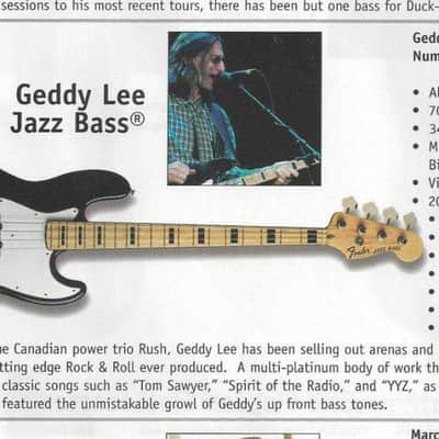 1999 Fender Geddy Lee Limited Edition Signature JB-GL Jazz Bass Japan, USA pickups image 18