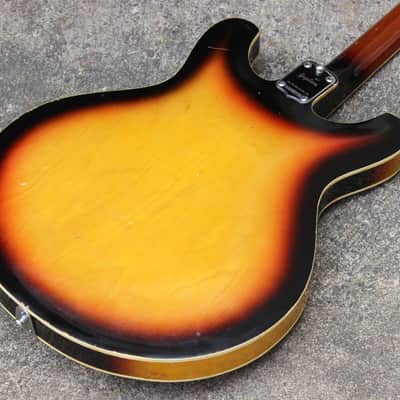 1968 Guyatone Japan SG-25T Vintage Hollowbody Electric Guitar (Sunburst) image 7