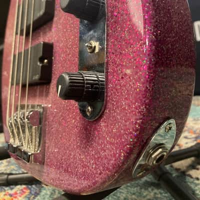 Tom Hamilton's Aerosmith, Sadowsky NYC - Pink Sparkle 4-String Bass (TH2 #11) PLUS Personalized NHL Hockey Jersey. AUTHENTICATED! image 8