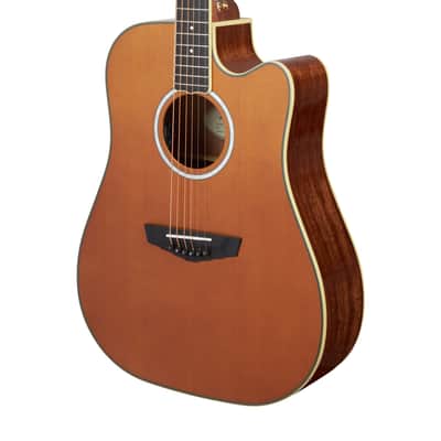 D'Angelico Excel Bowery Dreadnought Acoustic-Electric Guitar Vintage Natural image 5