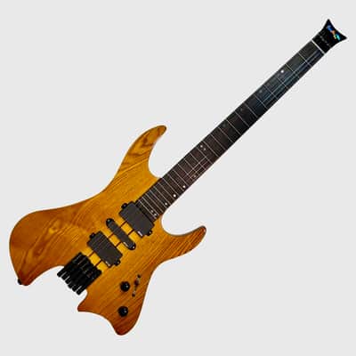 Bootlegger Guitar Gen 2 Absinthe Headless Fixed Bridge 2022 Honey Clear Gloss EMG Coil Split Case image 2