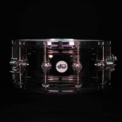 DW 14" x 6.5" Design Series Black Nickel Over Brass Snare Drum image 1