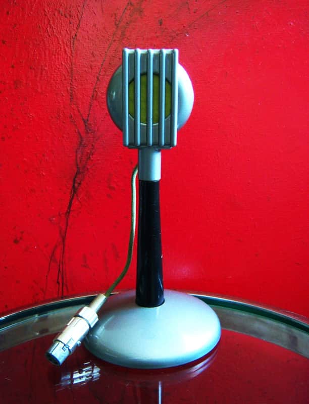 Vintage RARE 1940's Electro-Voice Model 75 carbon Microphone w period Astatic E6G desk stand image 1