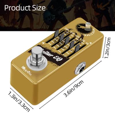 IOppWin Guitar Pedals, 5-Band Guitar Graphic Equalizer Pedal with Master Level Control - True Bypass & Metal Shell image 2